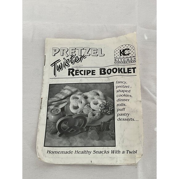Vintage Pretzel Twister Cookie Cutter & Kitchen Connection Recipe Booklet - Picture 3 of 7